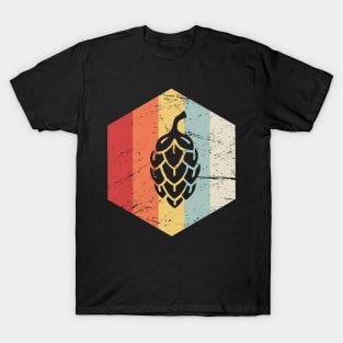 Retro Vintage Hops Craft Beer Icon T-Shirt